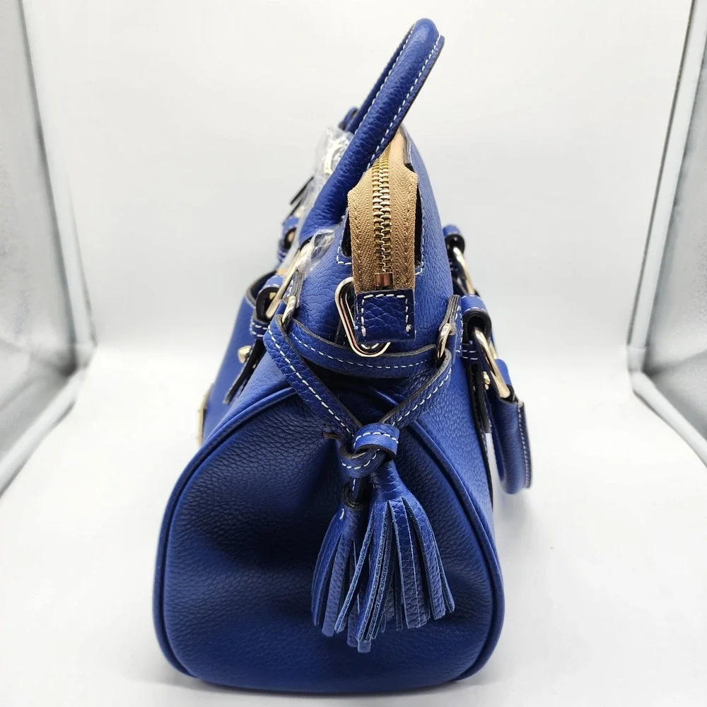 Dooney & Bourke Sorrento Satchel 30 French Royal Blue Leather Crossbody Bag NWOT